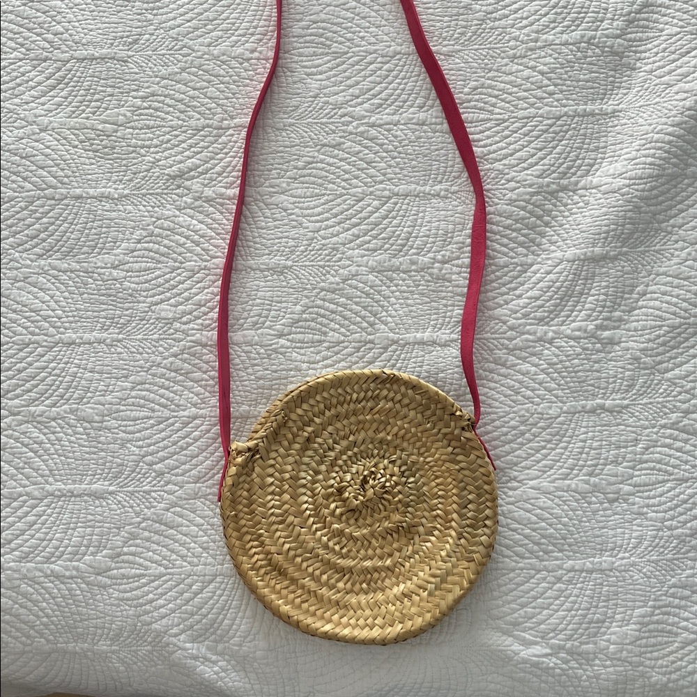 Amanda Lindroth Palm Beach small bag with pink strap